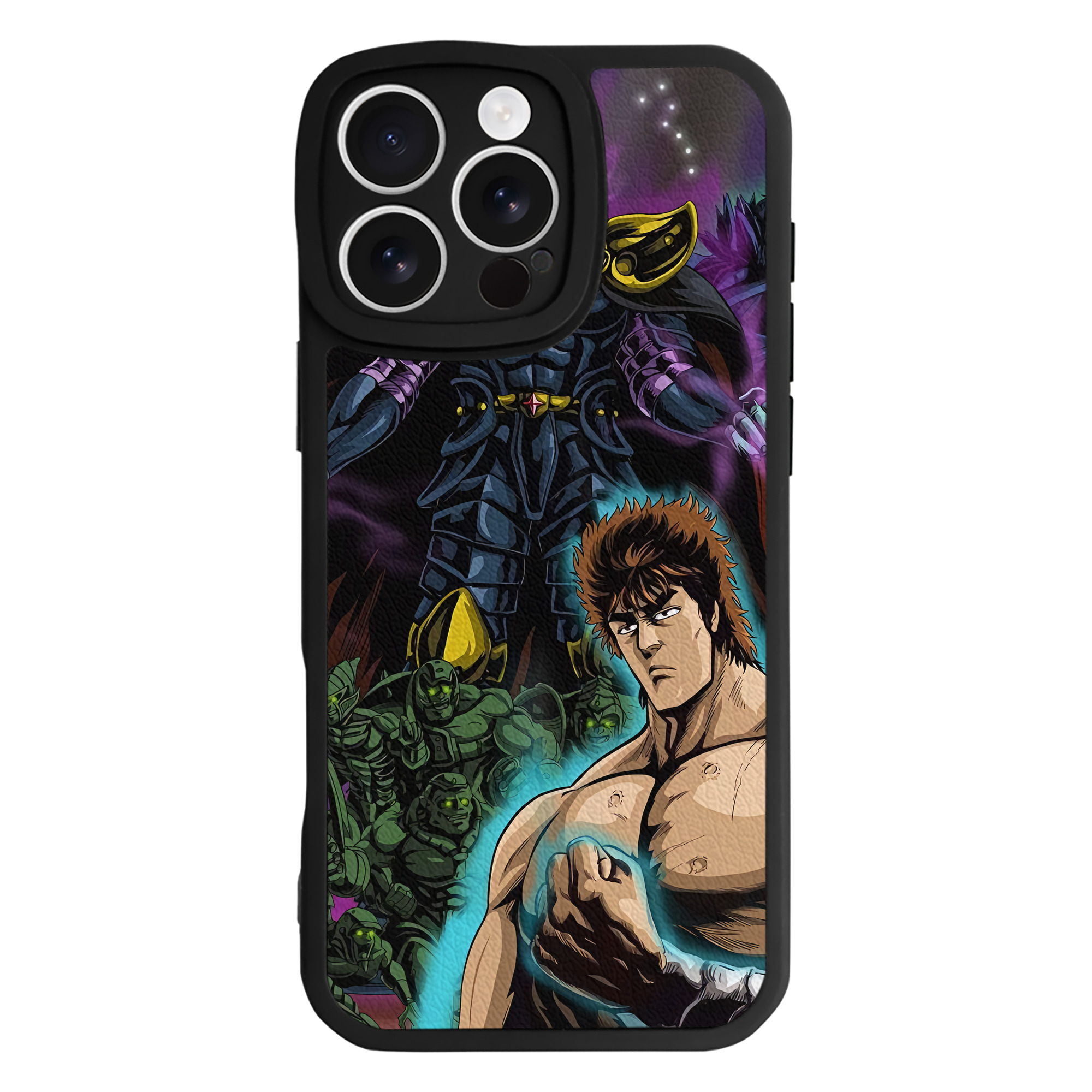 （画像用） 北斗の拳 Fist of the North Star 【iPhone 16シリーズ対応】シリコンスマホケース（レザー調） 材質：シリコン